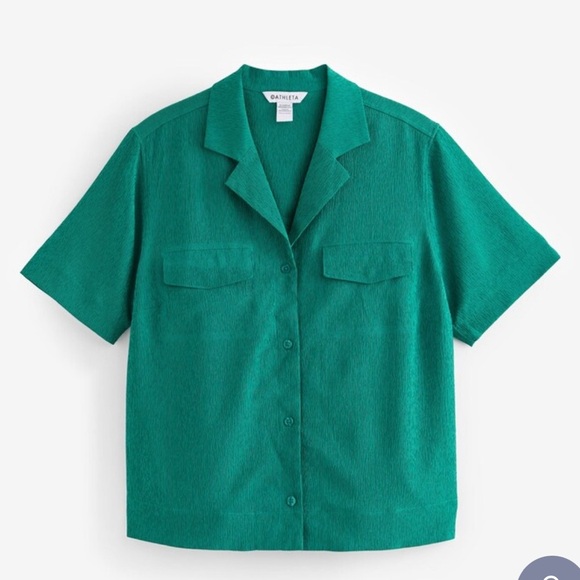Athleta Tops - Athleta Echo Teal Button-Up Top NWT